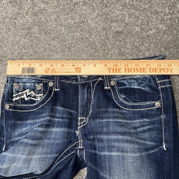 Miss Me Straight Leg Jeans Women’s 27 Blue VTG‎ 23C JD1071T Distressed Stretch - Picture 7 of 14